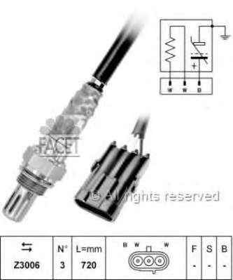 107058 Facet sonda lambda sensor de oxigeno para catalizador