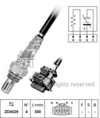 107136 Facet sonda lambda sensor de oxigeno post catalizador