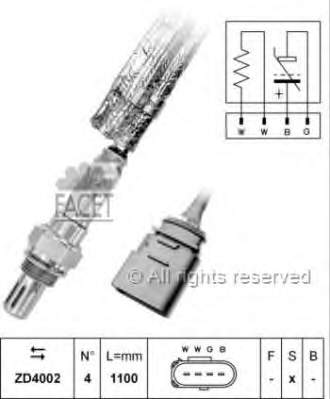 107170 Facet sonda lambda sensor de oxigeno para catalizador