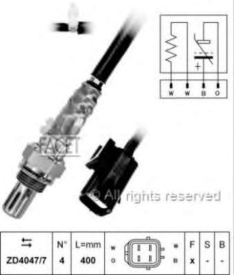 107198 Facet sonda lambda sensor de oxigeno para catalizador