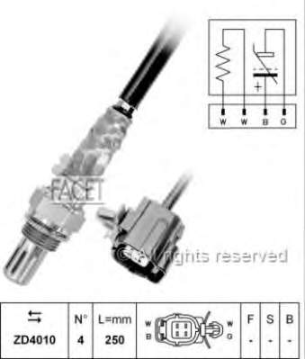 Sonda Lambda Sensor De Oxigeno Para Catalizador 107232 Facet