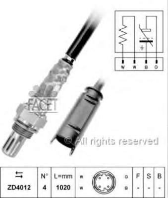 107255 Facet sonda lambda sensor de oxigeno post catalizador