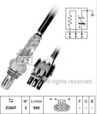 107265 Facet sonda lambda sensor de oxigeno para catalizador