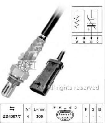 107281 Facet sonda lambda sensor de oxigeno para catalizador