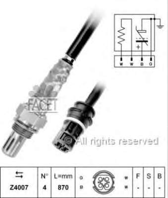 107314 Facet sonda lambda, sensor de oxígeno antes del catalizador izquierdo