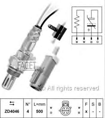 107324 Facet sonda lambda sensor de oxigeno para catalizador