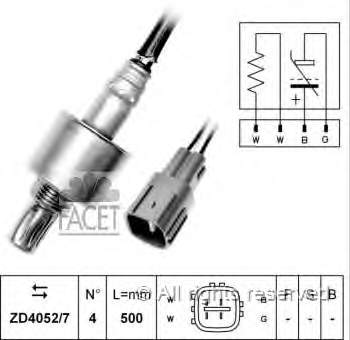 107464 Facet sonda lambda, sensor de oxígeno despues del catalizador izquierdo