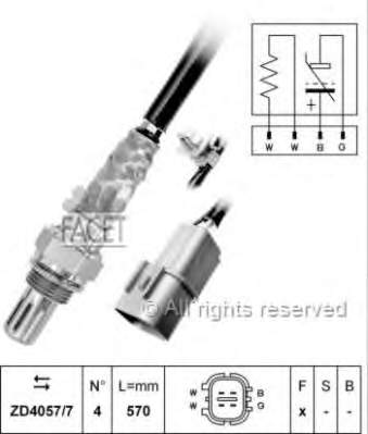 107510 Facet sonda lambda sensor de oxigeno post catalizador