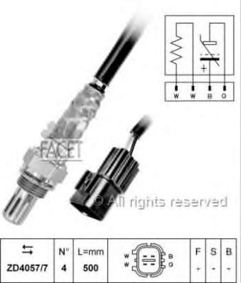 107531 Facet sonda lambda sensor de oxigeno para catalizador