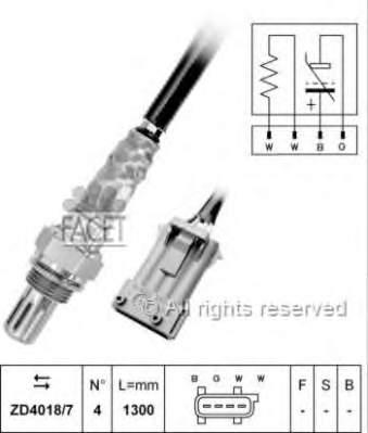 107591 Facet sonda lambda sensor de oxigeno post catalizador