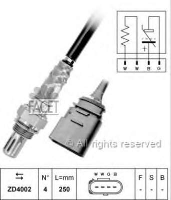 107920 Facet sonda lambda sensor de oxigeno post catalizador