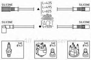 48347 Facet juego de cables de encendido