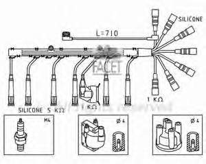 48587 Facet juego de cables de encendido