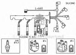 Juego de cables de encendido 48603 Facet