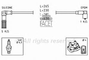 48613 Facet juego de cables de encendido