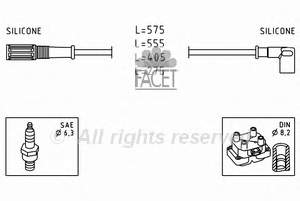 48616 Facet juego de cables de encendido