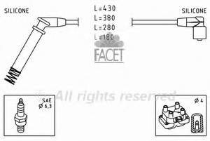 48634 Facet juego de cables de encendido