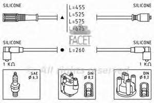 48692 Facet juego de cables de encendido