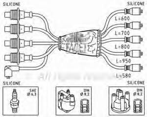 48747 Facet juego de cables de encendido