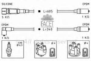 48768 Facet juego de cables de encendido