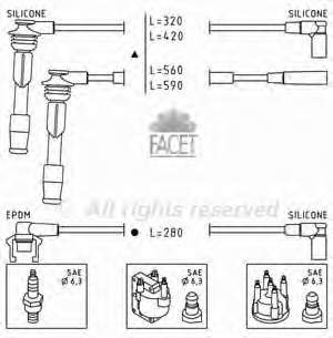 48802 Facet juego de cables de encendido