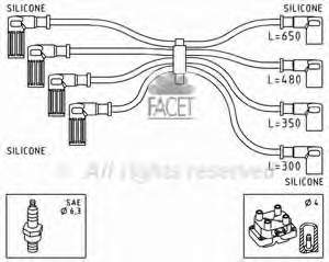 48888 Facet juego de cables de encendido