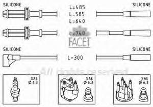 49376 Facet juego de cables de encendido