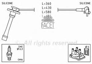 49408 Facet juego de cables de encendido