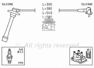 49435 Facet juego de cables de encendido