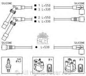 49532 Facet juego de cables de encendido