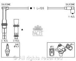 49607 Facet juego de cables de encendido