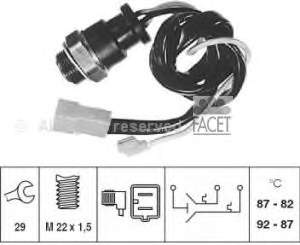 75602 Facet sensor, temperatura del refrigerante (encendido el ventilador del radiador)