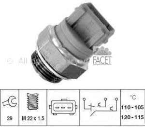 7.5680 Facet sensor, temperatura del refrigerante (encendido el ventilador del radiador)