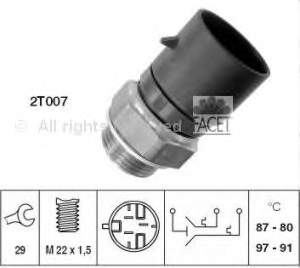 Sensor, temperatura del refrigerante (encendido el ventilador del radiador) 75701 Facet