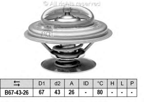 78260S Facet termostato, refrigerante