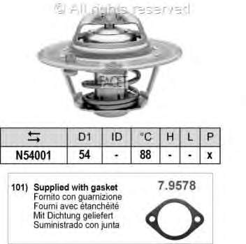 78358 Facet termostato, refrigerante