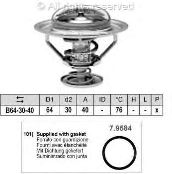 78365 Facet termostato, refrigerante