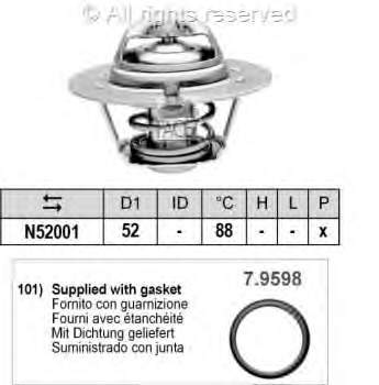 78487 Facet termostato, refrigerante