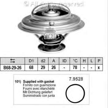 78502 Facet termostato, refrigerante