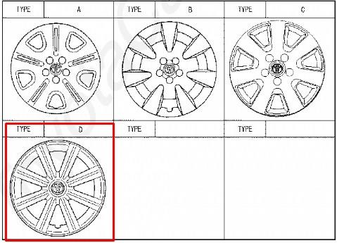 4260205101 Toyota tapacubo rueda