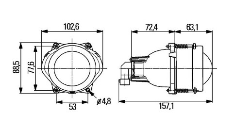 Faro antiniebla izquierdo / derecho 1BL998570001 HELLA