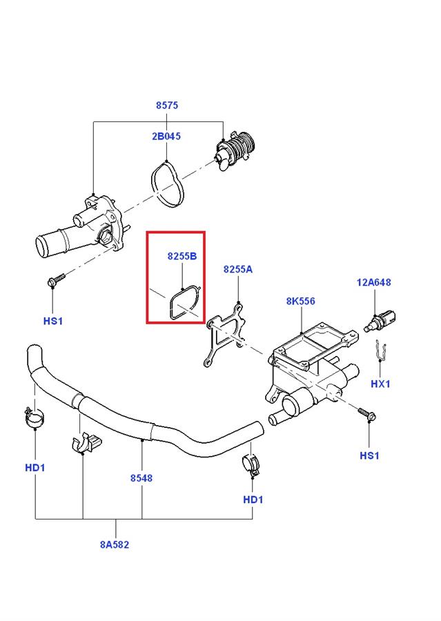 1448951 Ford juntas de la carcasa de el termostato