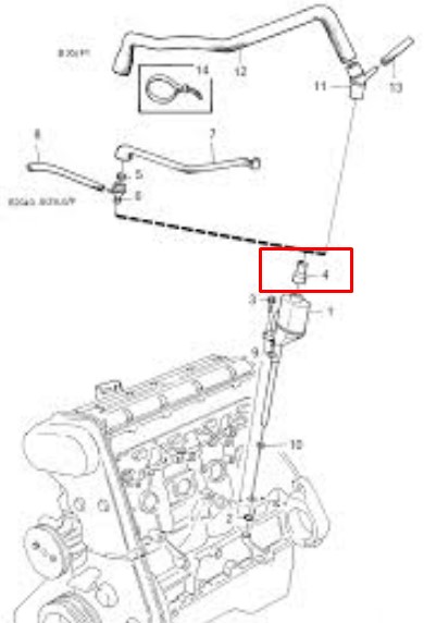  Tubo De Ventilacion Del Carter (Separador de Aceite) para Volvo 340/360 343, 345