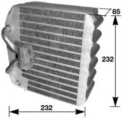 Evaporador, aire acondicionado 92030 Nissens