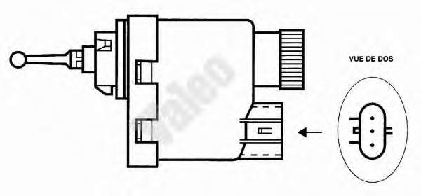 084435 VALEO elemento de regulación, regulación del alcance de faros