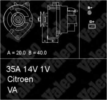 Alternador 433359 VALEO