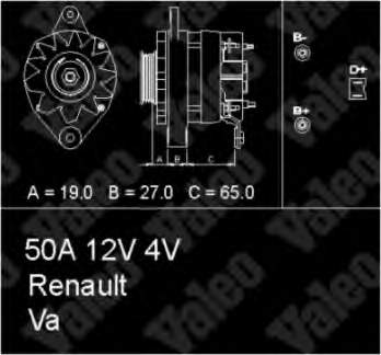  Alternador para Renault 18 134