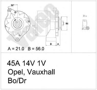 1204311 Opel alternador