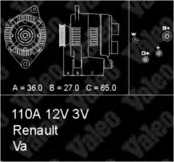 Alternador 436284 VALEO