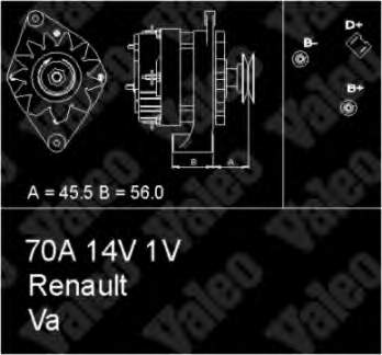 7700784977 Renault (RVI) alternador